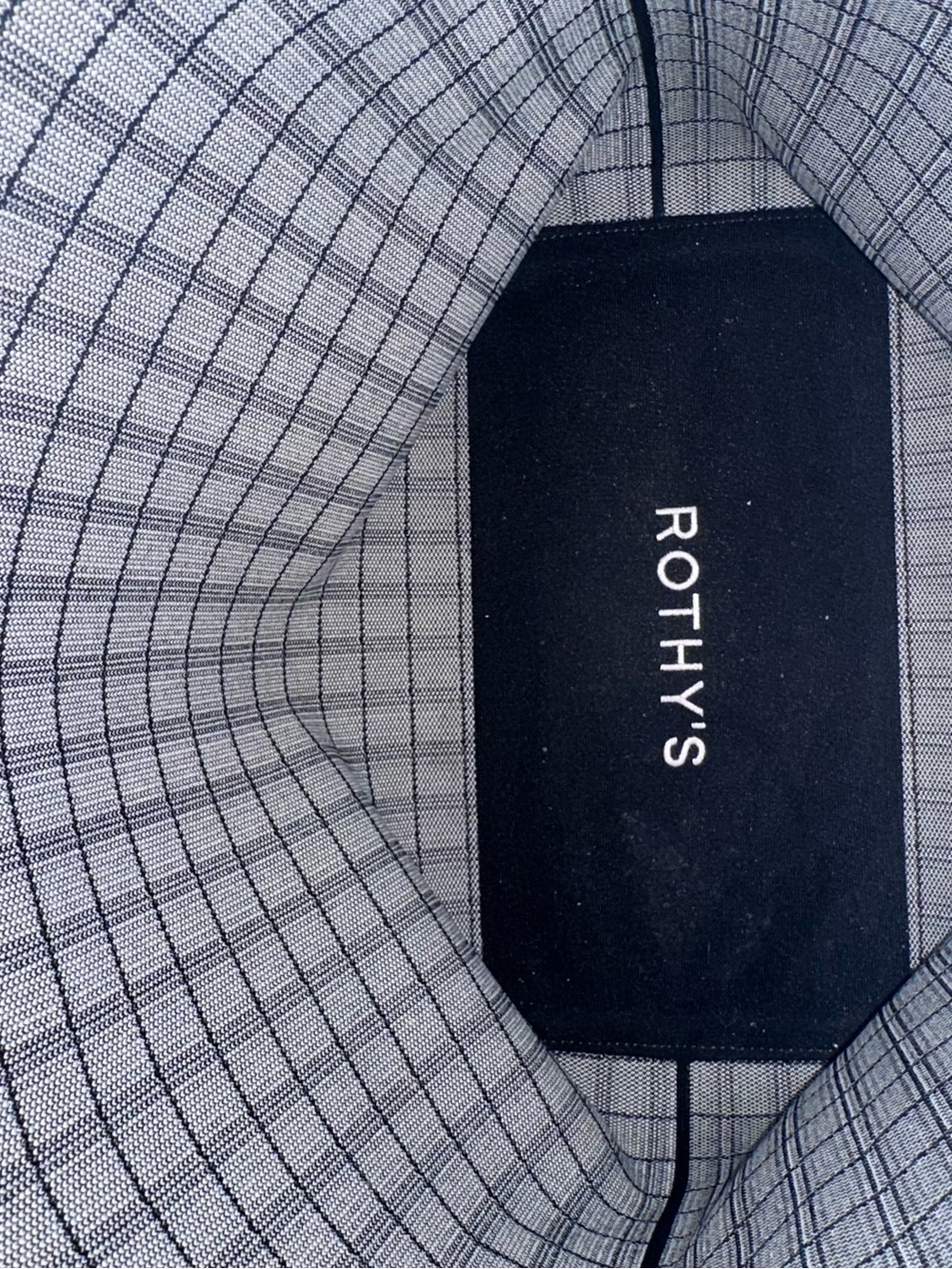 Rothy's White Grid Tote with Black Trim - Picture 6 of 6